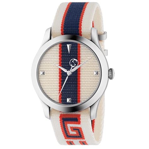 orologio gucci fascia blu e rossa